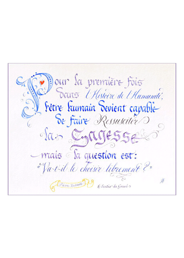 Calligraphie Ressusciter la Sagesse