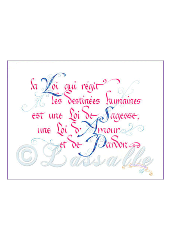 Calligraphie Loi des Destinées