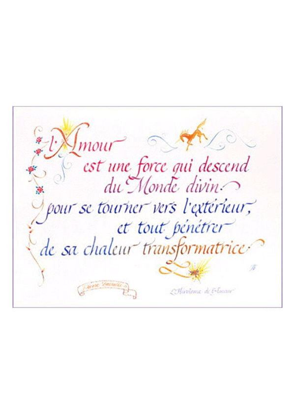 Calligraphie L'Amour est une force